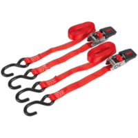 Sealey Ratchet Tie Downs Polyester Webbing 25mm 4m 800kg