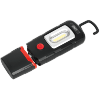 Sealey Rechargeable 360° Inspection Lamp 2W Cob + 1W Led Li-ion Black