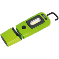 Sealey Rechargeable 360° Inspection Lamp 2W Cob + 1W Led Li-ion Green