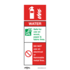 Sealey Self Adhesive Vinyl Water Fire Extinguisher Sign Pack of 10 75mm 210mm Standard
