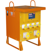 Sealey Single Phase Portable 110v Site Transformer 10Kva 240v