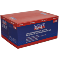 Sealey Smooth White Multi Purpose Paper Wipes Pack of 150