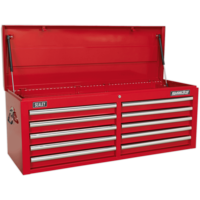 Sealey Superline Pro 10 Drawer Heavy Duty Tool Chest Red