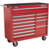 Sealey Superline Pro 12 Drawer Heavy Duty Roller Cabinet Red