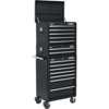 Sealey Superline Pro 14 Drawer Roller Cabinet,  Mid Box and Top Tool Chest Black