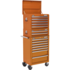 Sealey Superline Pro 14 Drawer Roller Cabinet,  Mid Box and Top Tool Chest Orange