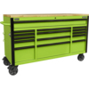 Sealey Superline Pro 15 Drawer Wooden Worktop Roller Cabinet Green