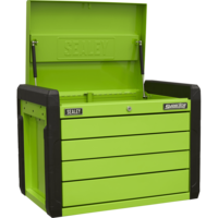 Sealey Superline Pro 4 Drawer Push To Open Tool Chest Green