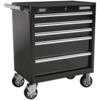 Sealey Superline Pro 5 Drawer Heavy Duty Roller Cabinet Black