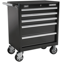 Sealey Superline Pro 5 Drawer Heavy Duty Roller Cabinet Black