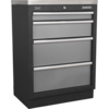 Sealey Superline Pro Modular Cabinet 4 Drawer MSS System Black / Grey