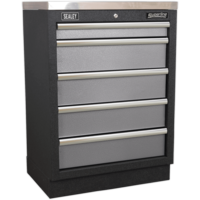 Sealey Superline Pro Modular Cabinet 5 Drawer MSS System Black / Grey