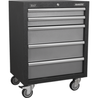 Sealey Superline Pro Modular Mobile Cabinet 5 Drawer MSS System Black / Grey