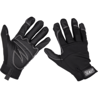 Sealey Tactouch Mechanics Gloves Black / Red L