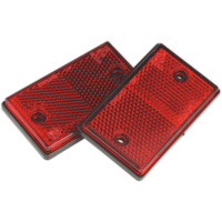 Sealey TB24 Reflex Reflector Red Oblong Pack of 2