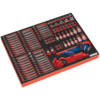 Sealey TBTP07 177 Piece Screwdriver Bit and Socket Set in Module Tray 1/4"