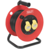 Sealey Twin Socket Heavy Duty Extension Reel 110v 25m