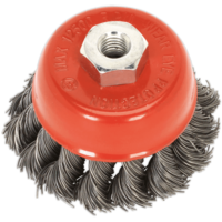 Sealey Twisted Knot Wire Cup Brush 65mm M14 Thread