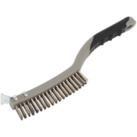 Sealey Wire Brush and Scraper 3 Rows