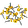 Sealey Yellow Plastic Enclosed Head Number Plate Screws 4.8mm 24mm Pack of 50