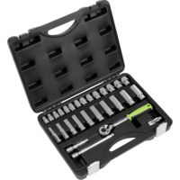 Siegen 28 Piece 3/8" Drive Hex Socket Set 3/8"