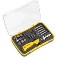 Siegen 45 Piece 1/4" Drive Ratchet Socket and Bit Set 1/4"