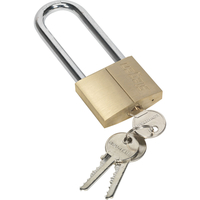 Siegen 50mm Brass Padlock with Long Shackle