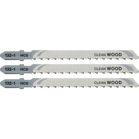 Stanley Clean Cutting T Shank Jigsaw Blades for Laminate Pack of 3