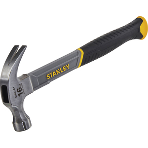 Stanley Curved Claw Hammer Fibreglass Shaft 450g
