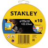 Stanley Inox Stainless Steel Cutting Discs in Tin 115mm 1mm Pack of 10