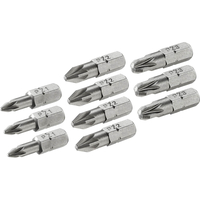 Stanley Mixed Pozi Screwdriver Bits Assorted Pozi 25mm Pack of 10