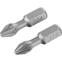 Stanley Pozi Torsion Screwdriver Bits PZ2 25mm Pack of 2