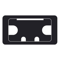 Trend Cable Tidy Insert 105X55 Black 3 Of (Cable Tidy / Inserts)