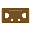Trend Cable Tidy Insert 105X55 Brown 3 Of (Cable Tidy / Inserts)