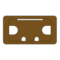 Trend Cable Tidy Insert 105X55 Brown 3 Of (Cable Tidy / Inserts)