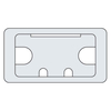Trend Cable Tidy Insert 105X55 Grey 3 Off (Cable Tidy / Inserts)