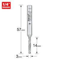Trend CRAFTPRO Router Dowel Drill 3mm 14mm 1/4"