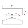 Trend Template Panel Door Set Rad 316mm (Templates For Routing / Raised Panel Door Templates)