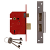 Union Locks 2234E 5 Lever BS Mortice Sash Lock Plated Brass Finish 67mm / 2.5"