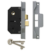 Union Locks 2242 2 Lever Mortice Rebated Sash Lock Electro Brass 65.5mm / 2.5"