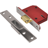 Union Strongbolt 5 Lever Mortice Deadlock Stainless Steel 65mm