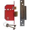 Union Strongbolt 5 Lever Mortice Sash Lock 68mm Satin Chrome