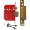 Union Strongbolt 5 Lever Mortice Sash Lock 81mm Satin Brass