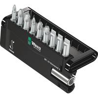 Wera 10 Piece Slotted Phillips and Pozi Screwdriver Bit Set