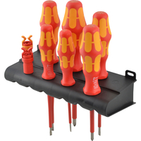 Wera 6 Piece VDE Insulated Laser Tip Slotted & Phillips Screwdriver Set with Screw Grippers