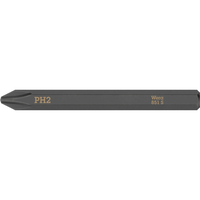 Wera 851 S Phillips Screwdriver Bit for Hand Impact Drivers PH2 70mm Pack of 1