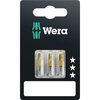 Wera 851/1 TiN SB Phillips Screwdriver Bits Assorted Phillips 25mm Pack of 3