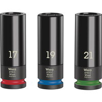Wera Impaktor 3 Piece 1/2" Drive Hexagon Impact Wheel Socket Set 1/2"
