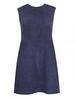 Anstey Blue Suede Mini Shift Dress