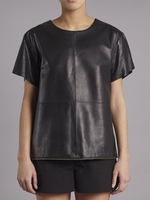 Piper Black Leather T-shirt